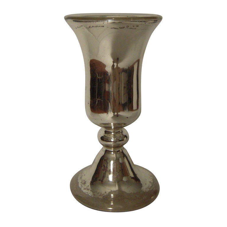 A Tall 19th Century Mercury Glass Vase