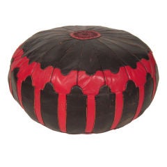 AFRICAN LEATHER POUF