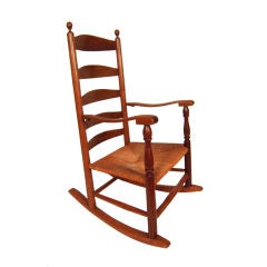 Antique 19TH C AMERICAN ROCKING CHAIR