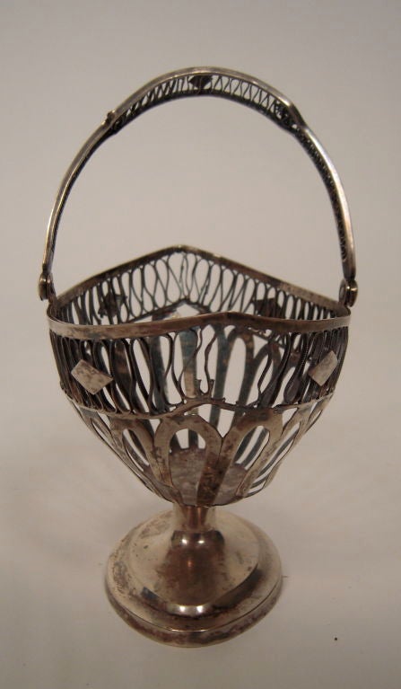 19th Century European Silver Neoclassical Basket