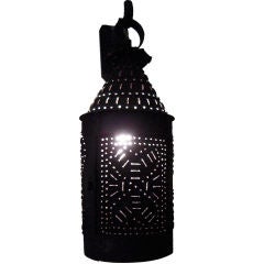 Eight American Punched Metal Lanterns