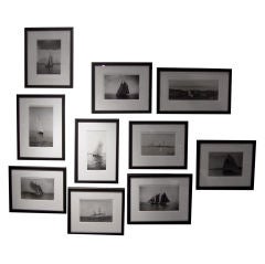 Framed Antique Yachting and Maritime Photographs, circa 1905