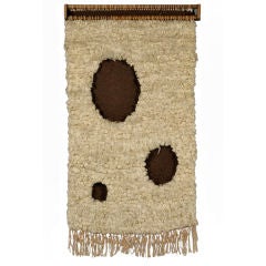 Hand Woven Wall Hanging, c. 1976,  68" H x 37 1/2" W