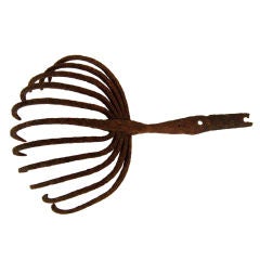 19th Century New England Wrought Iron Clam Rake