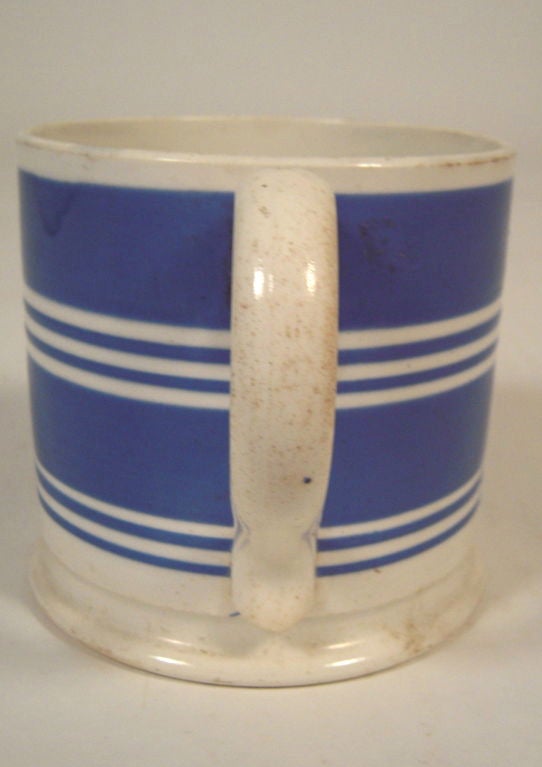 Large 19th Century Mochaware Mug 1