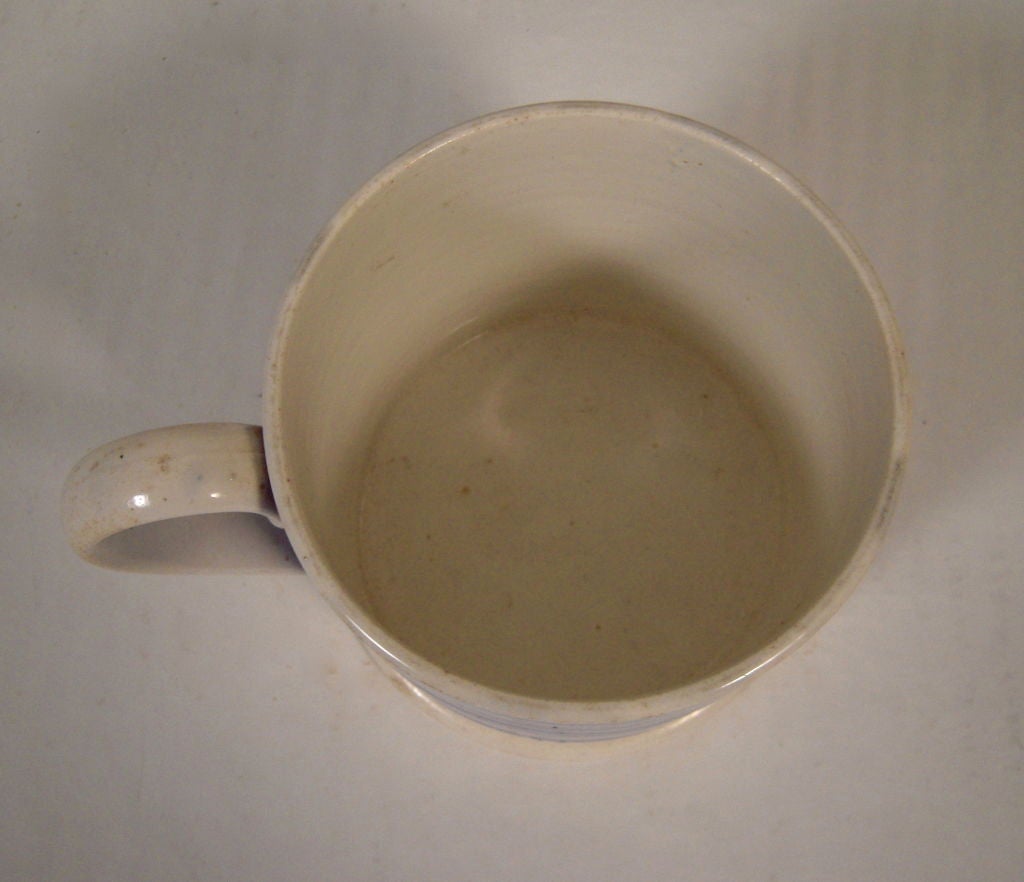 Large 19th Century Mochaware Mug 4