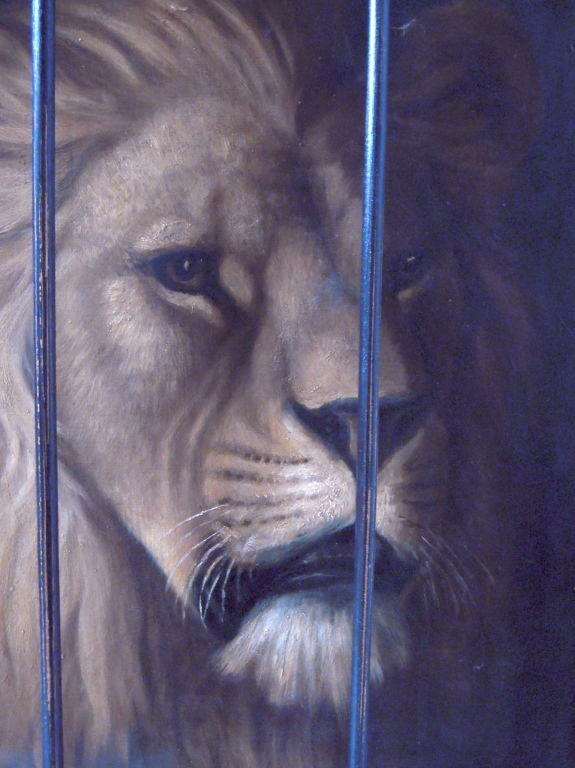 Canvas Head of a Male Lion Painting by Alexander Pope, circa 1897
