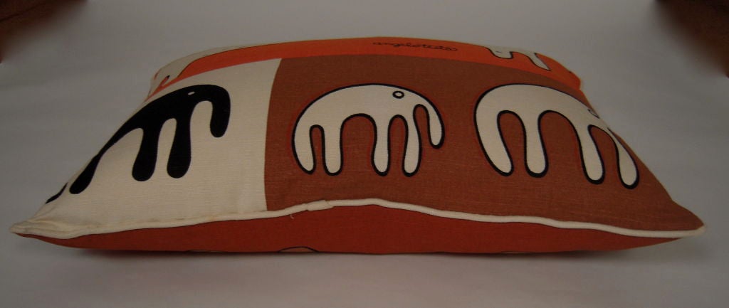 Angelo Testa  Fabric 'Animal Forms' Pillow 2