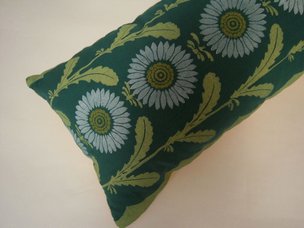 American One Vintage 'Lazy Daisy' Folly Cove Hand Printed Fabric Pillow