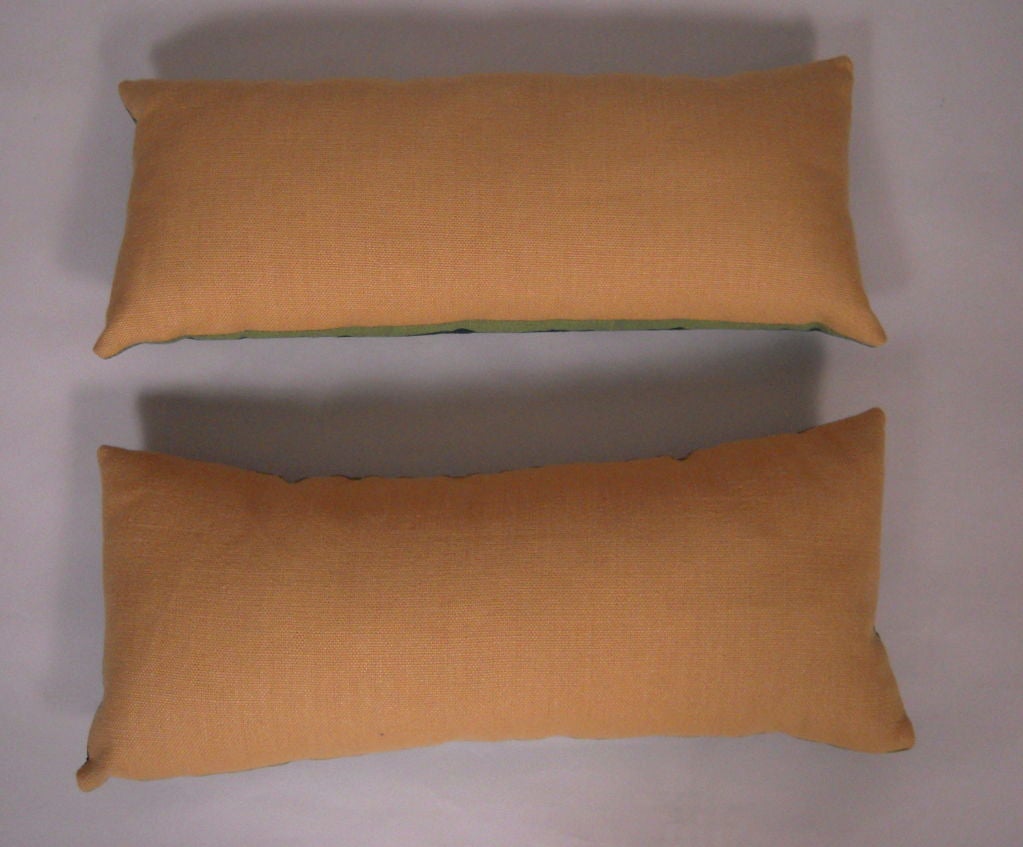 Mid-20th Century One Vintage 'Lazy Daisy' Folly Cove Hand Printed Fabric Pillow