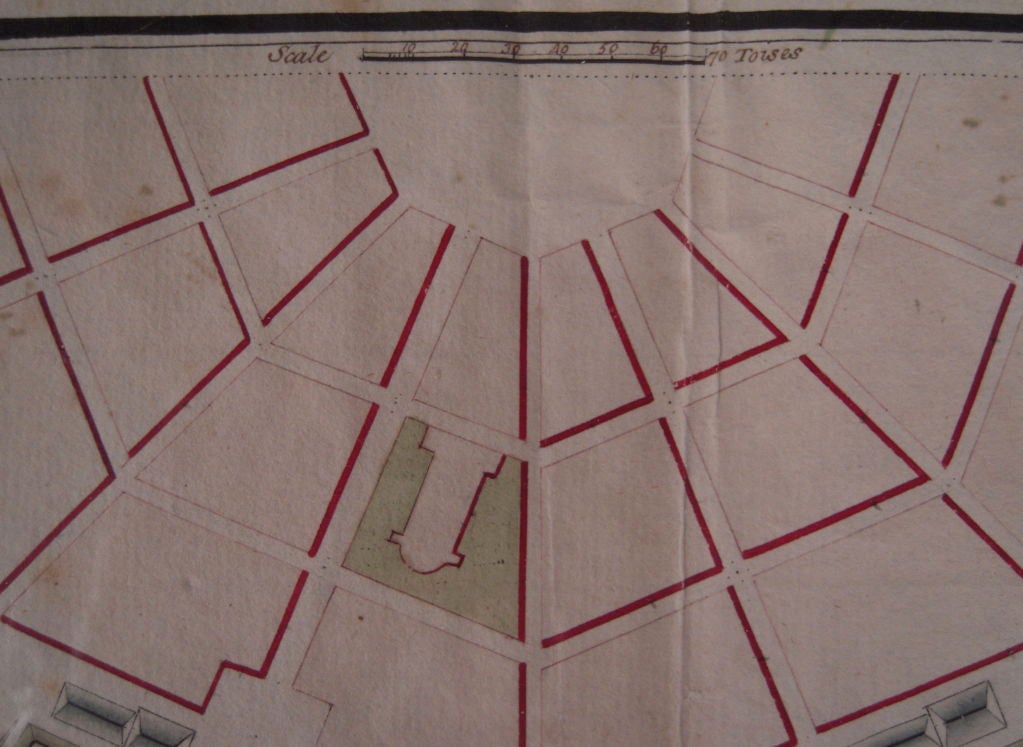 Late 18th Century Fine and Graphic Star Fort Architectural Drawing, English, circa 1782