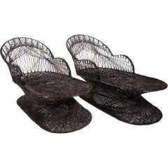 Pair of Unusual Large Chaise Longues