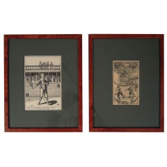 Two Framed History of Tennis Prints, circa 1878