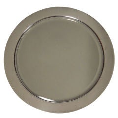 Tiffany Sterling Silver Round Mirror, 14 1/2" Diameter