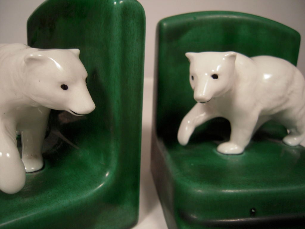 Pair of Polar Bear Bookends 3