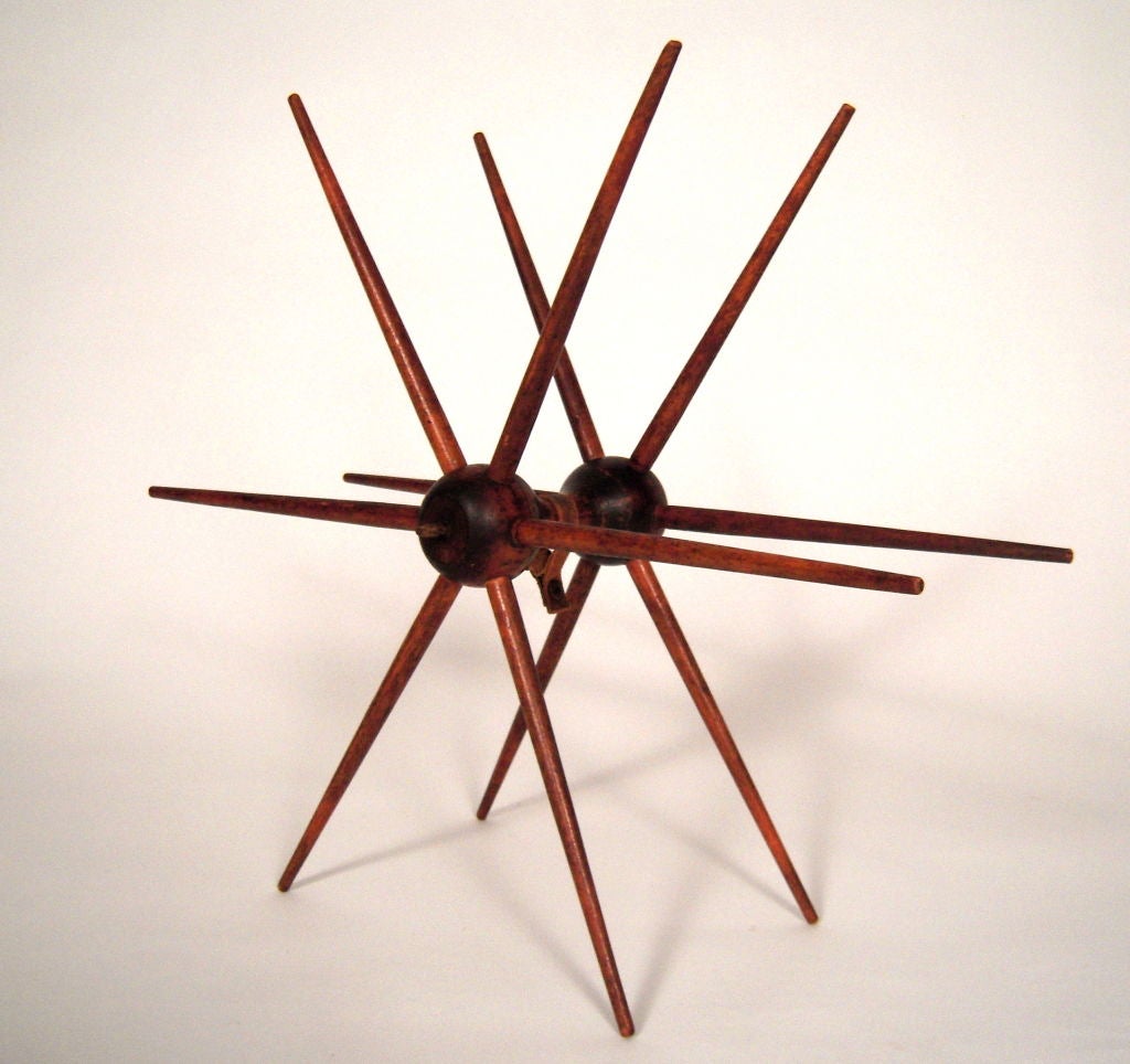 A sculptural, well patinated star-from element from a 19th century American yarn winder.