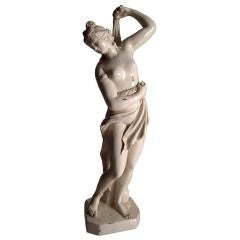 Italian Ceramic Sculpture of "Venus At Her Bath", 23" Tall