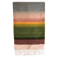 American Craft Hand Woven Wool Wall Hanging