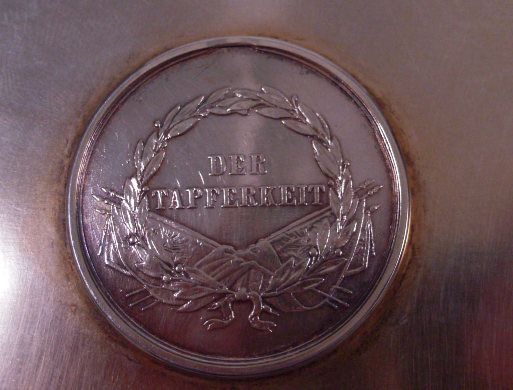An Unusual European  Silver Gilt Tray Inset with Antique Coins 6