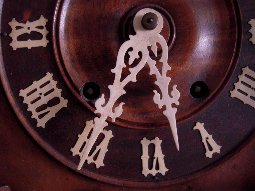 Impressive, Large 19th C Carved Black Forest Cuckoo Clock 2