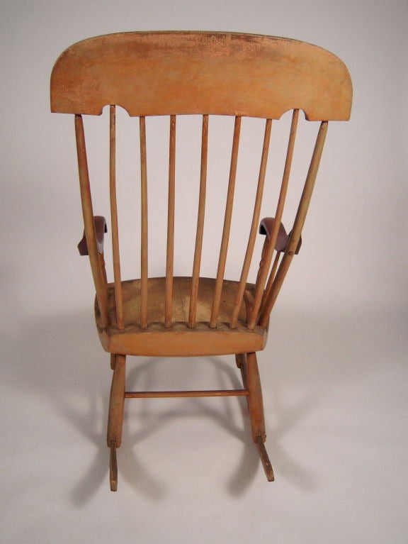 19th Century American Country Painted Rocking Chair 7