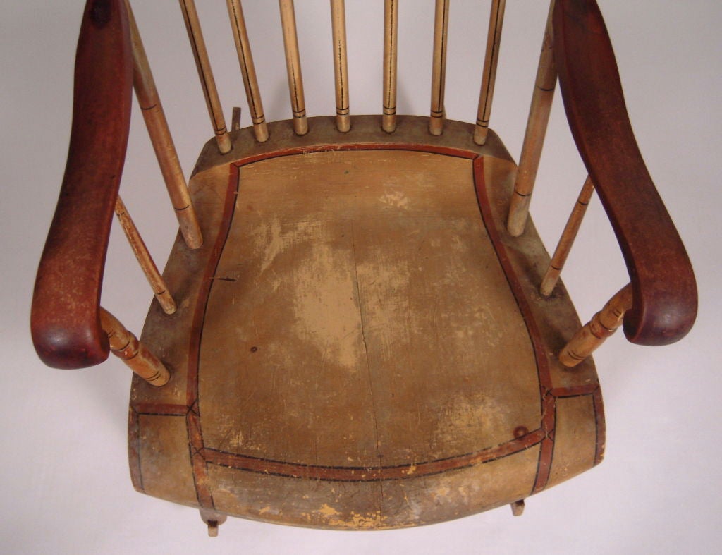 19th Century American Country Painted Rocking Chair 3