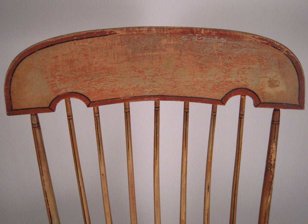 19th Century American Country Painted Rocking Chair 5