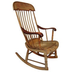 19th Century American Country Painted Rocking Chair