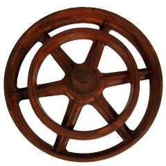 Graphic and Sculptural Wood Foundry Mold, 20 1/2" Diameter