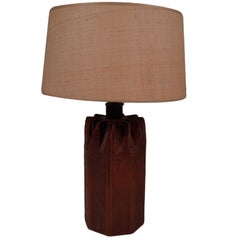 Sculptural Carved 19th Century Textile Factory Part Lamp