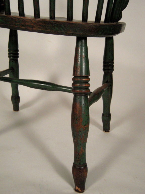 Green Painted Comb Back Windsor Chair 5
