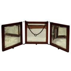 Antique 3-Part Folding Table or Wall Mirror, circa 1905