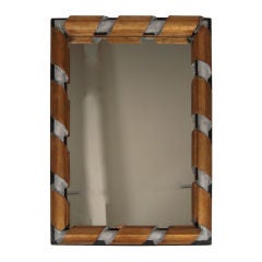 Unusual Carved and Gilded "Ribbon" Frame with Mirror