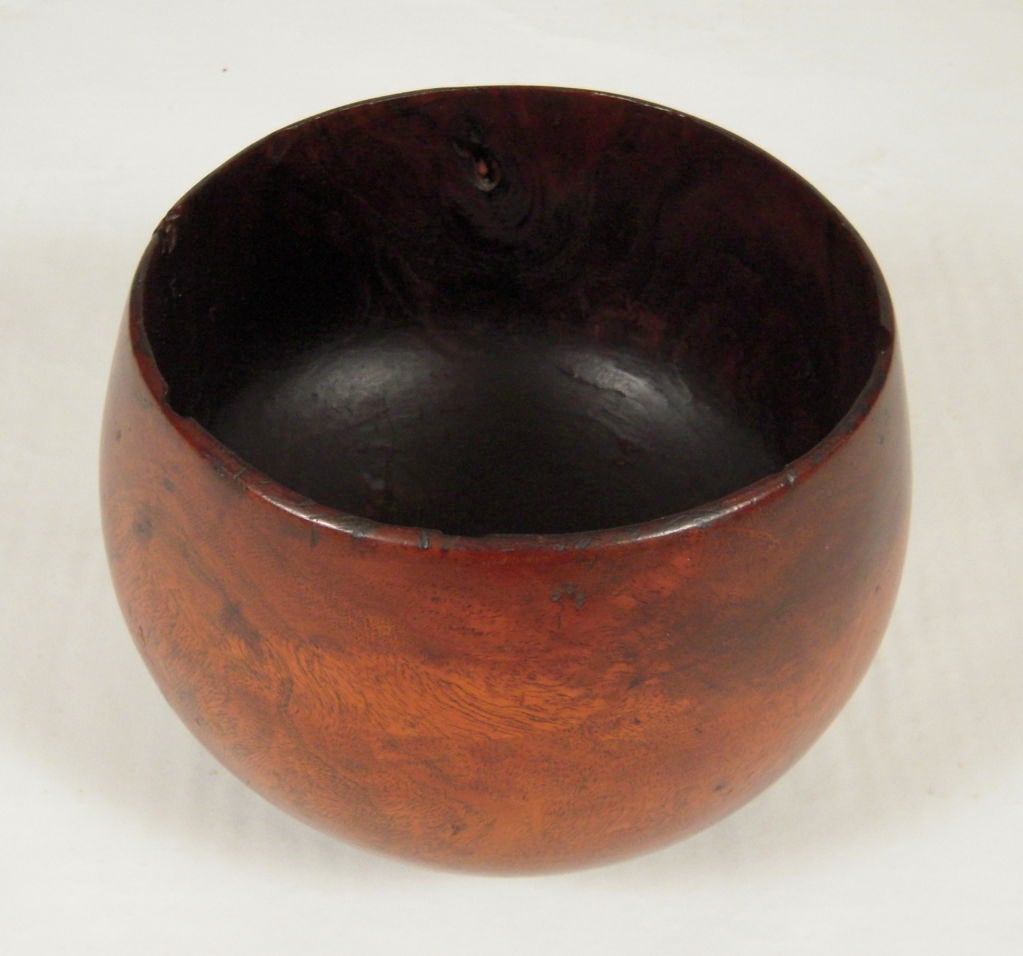 Rare Antique Hawaiian Kou Umeke Calabash Poi Bowl In Good Condition In Essex, MA