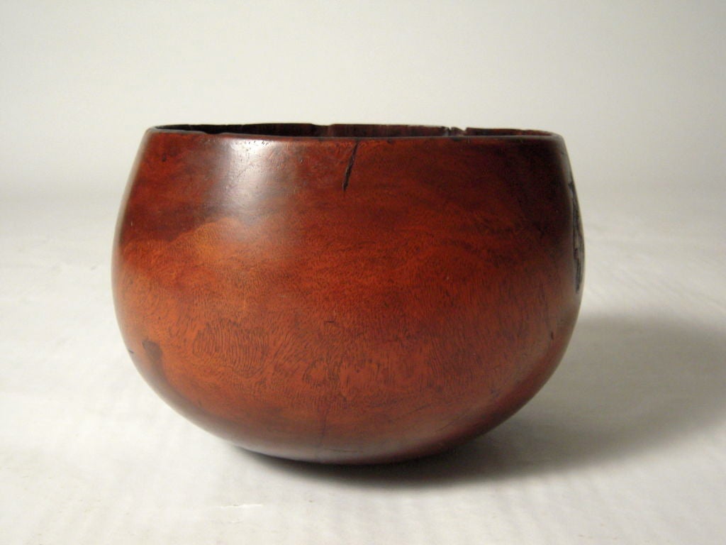 Rare Antique Hawaiian Kou Umeke Calabash Poi Bowl 2