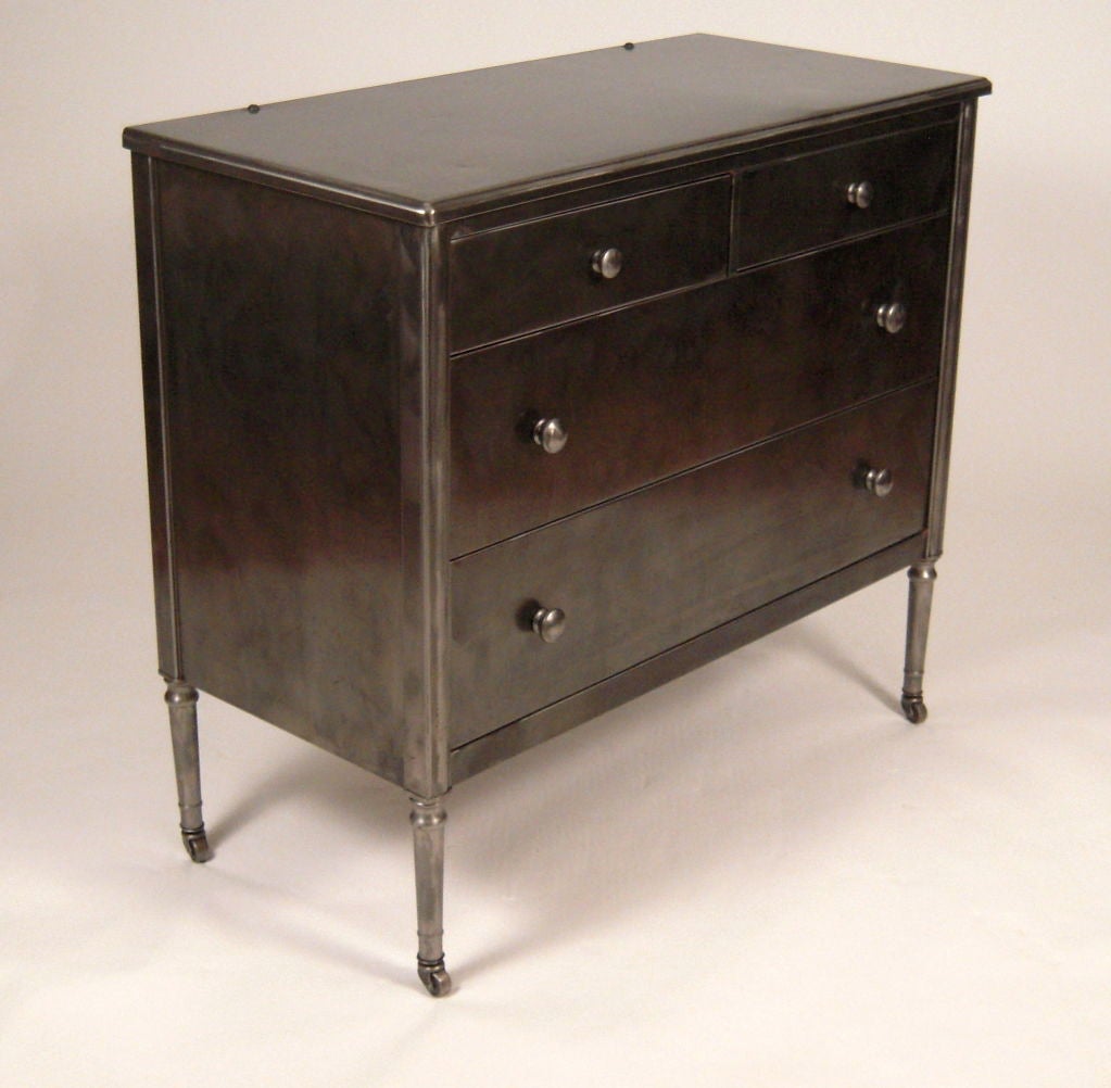 Mid-20th Century 1940s Steel Chest of Drawers