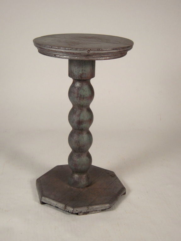 1920s Silver Painted Wood Occasional Table