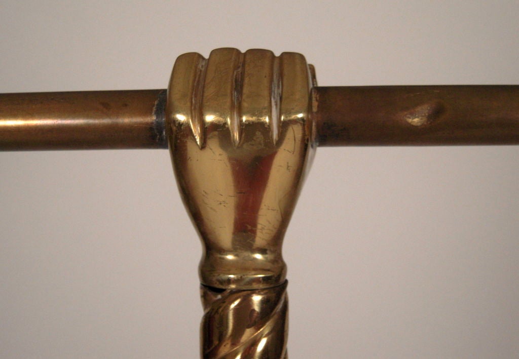 A Brass Hand Clothing Valet or Coat Rack 3
