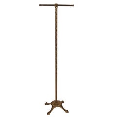 Antique A Brass Hand Clothing Valet or Coat Rack
