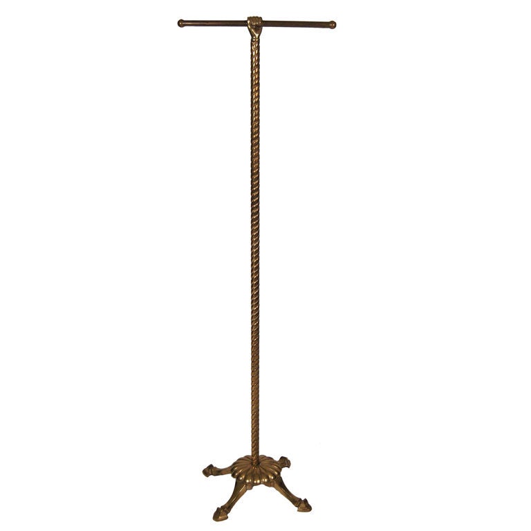 A Brass Hand Clothing Valet or Coat Rack