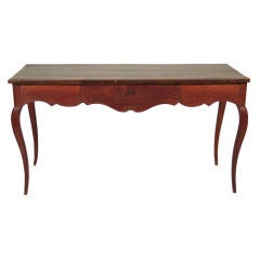 Louis XV French Table with Leather Top