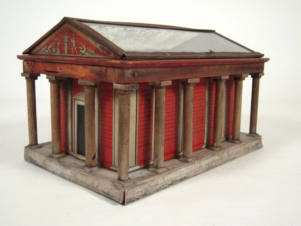 Rare 19th Century English Classical Temple Breadbox! 3