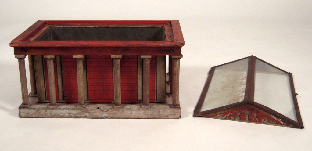 Rare 19th Century English Classical Temple Breadbox! 5