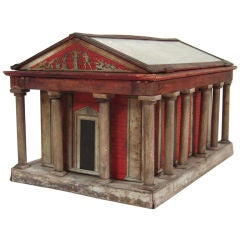 Rare 19th Century English Classical Temple Breadbox!