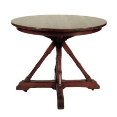 Sculptural Gothic Revival Round Table