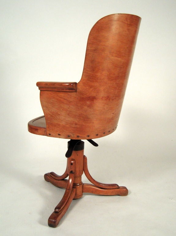 Oak Unusual Stylish Bentwood Office Chair