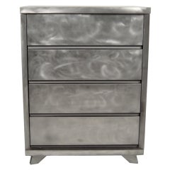 Vintage American Steel Chest of Drawers, c. 1940s-50s