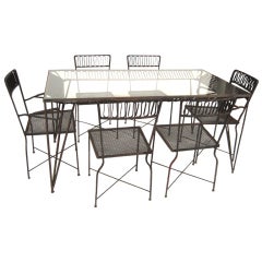 Salterini Ribbon Garden Dining Table and Chairs