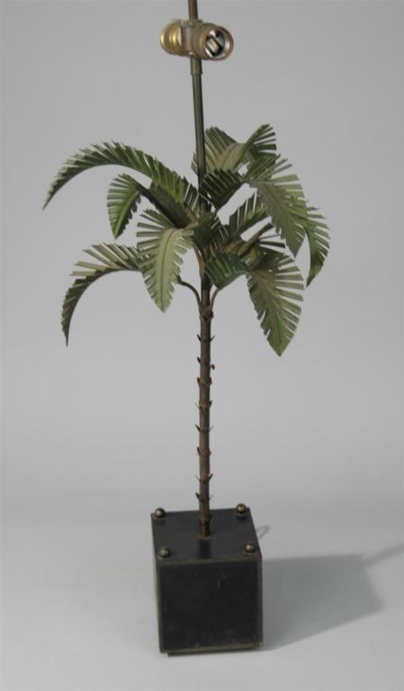 Italian Tole Palm Tree Lamp