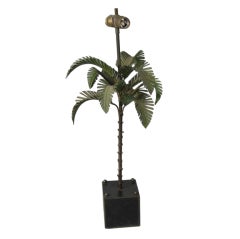 Italian Tole Palm Tree Lamp